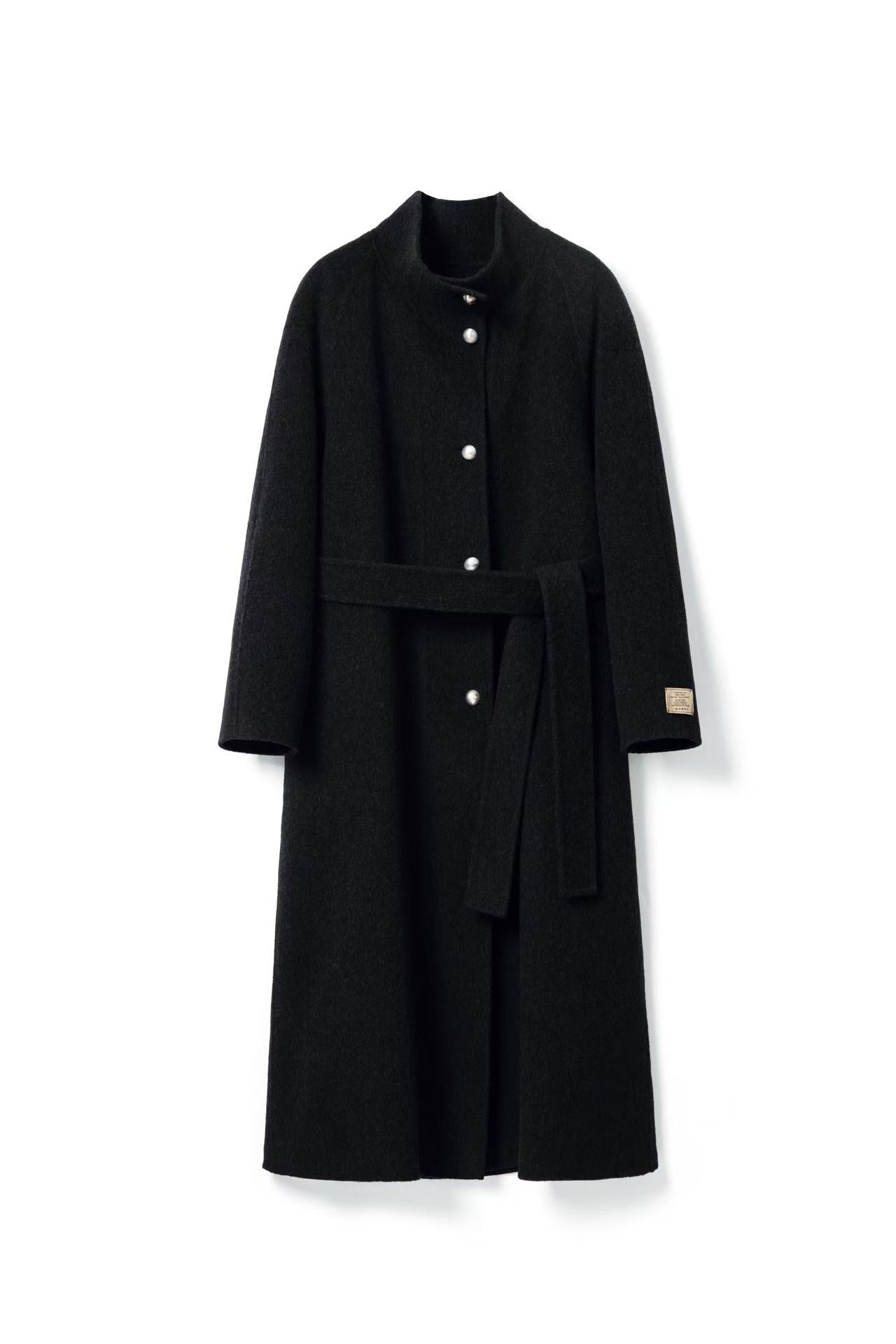 Wool Coat With Belt for winter Tracymade 4（S） black