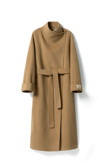 Woolen Coat With Belt Tracymade 4（S） brown