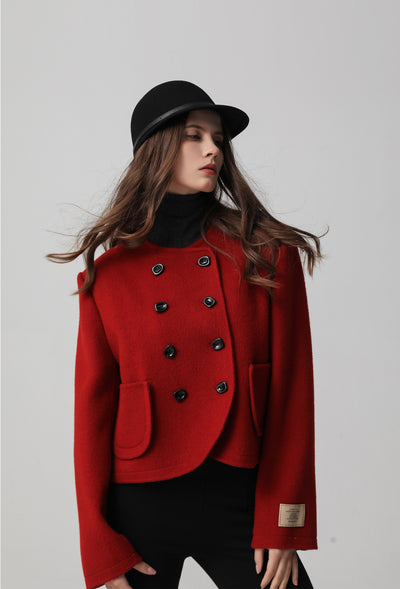 Woolen Button Coat for winter Tracymade