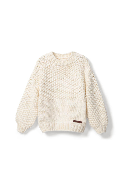 20% wool loose and slimming sweater Tracymade Free Size white