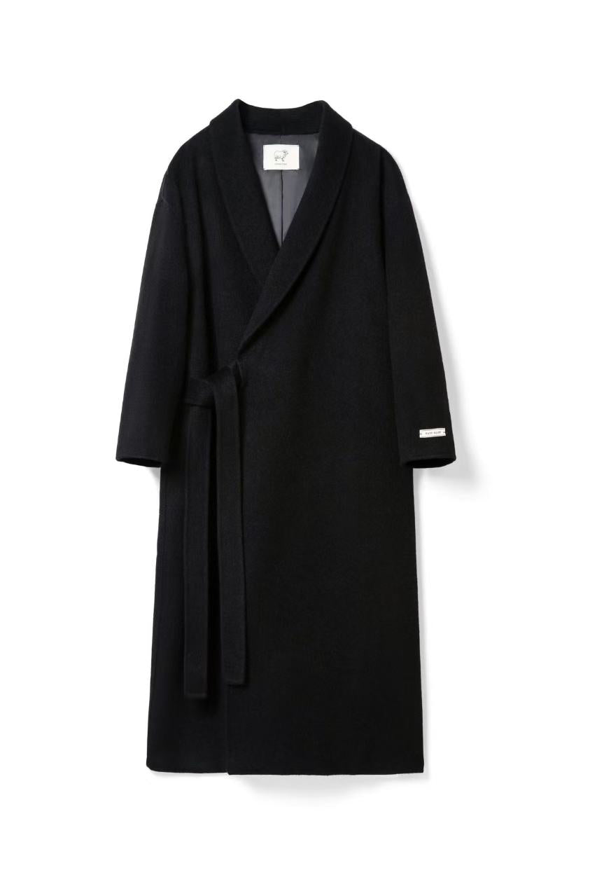 Woolen Coat With Belt for winter Tracymade Free Size black