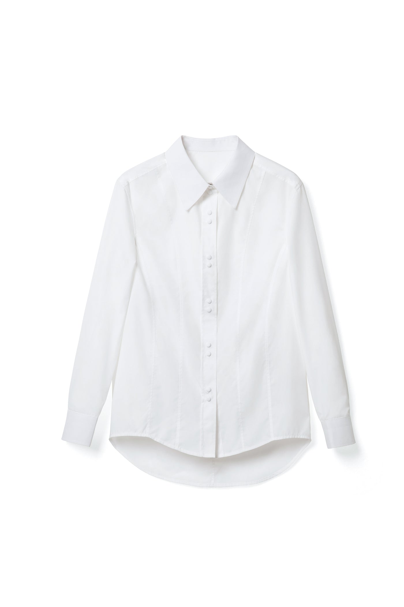 Button Blouse for spring and autumn Tracymade 4（S） white