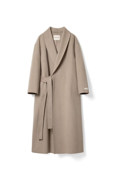 Woolen Coat With Belt for winter Tracymade Free Size brown