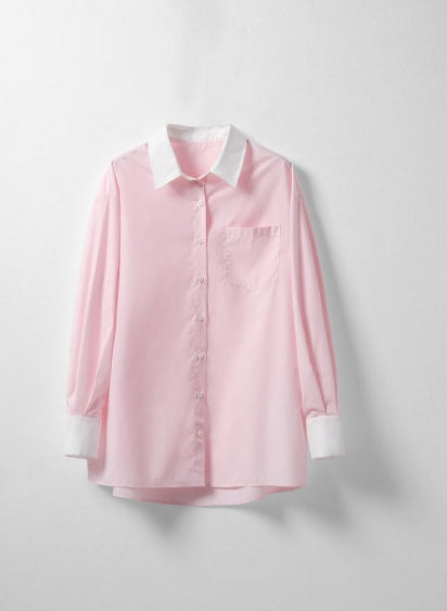 A loose shirt with a French atmosphere Tracymade 4（S） pink