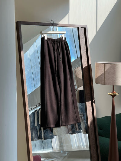 Lazy and casual wool-acrylic pants Tracymade 6（M） coffee color