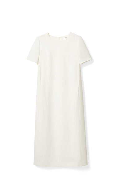 Acetic acid skirt minimalist loose long girls dress Tracymade 4（S） creamy white