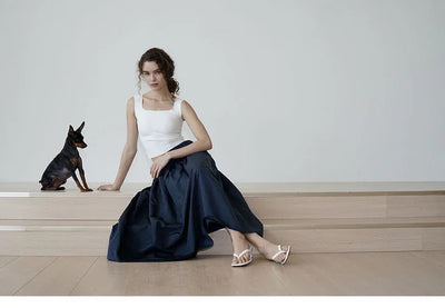 TOP 9 Denim blue corset skirt Tracymade