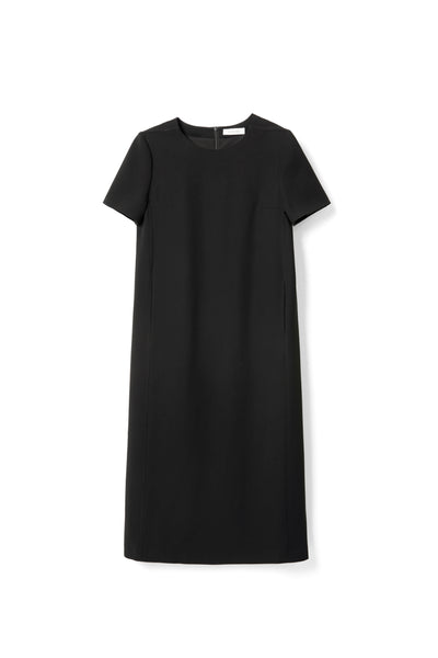 Acetic acid skirt minimalist loose long girls dress Tracymade 4（S） black