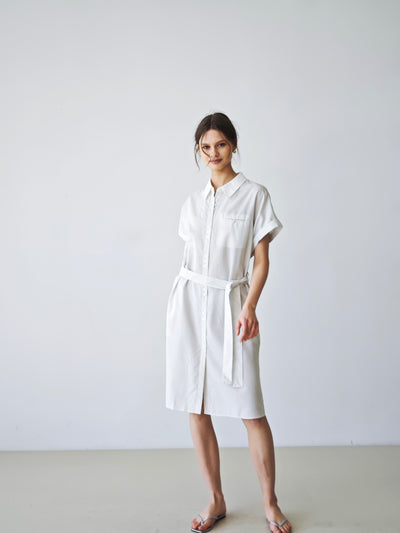 French-style lace-up fitted two-piece blouse women dress Tracymade