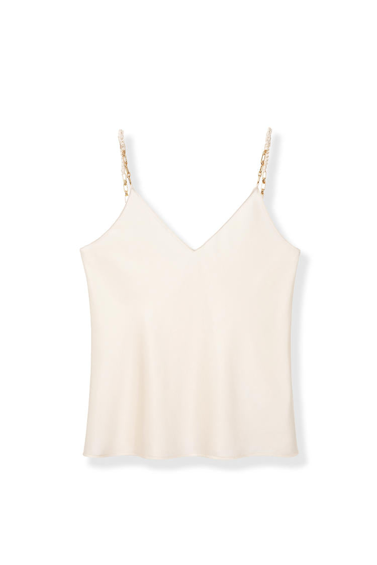 Gentle and romantic acetate strappy top Tracymade 4（S） yellow