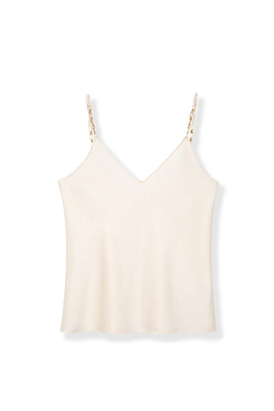 Gentle and romantic acetate strappy top Tracymade 4（S） yellow