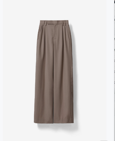 TOP3 Laid-back and casual wide-leg pants Tracymade 4（S） brown