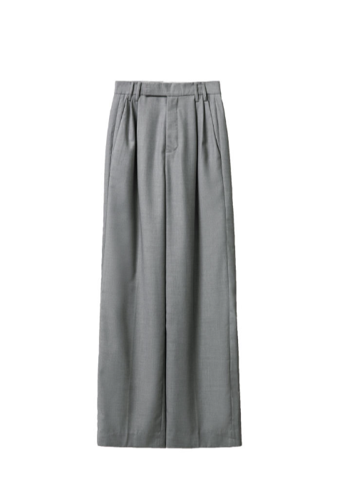 TOP3 Laid-back and casual wide-leg pants Tracymade 4（S） Light grey
