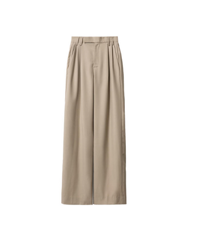 TOP3 Laid-back and casual wide-leg pants Tracymade 4（S） khaki