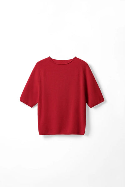 Pure wool | Lazy and loose knit Tracymade Free Size red