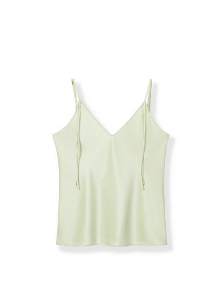 Minimalist long-chain adjustable halter top Tracymade 4（S） green