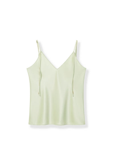Minimalist long-chain adjustable halter top Tracymade 4（S） green