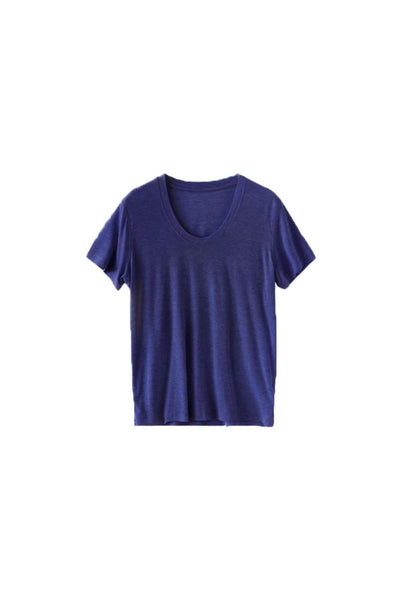 Minimalist round-neck T-shirt Tracymade 6（M） BLUE