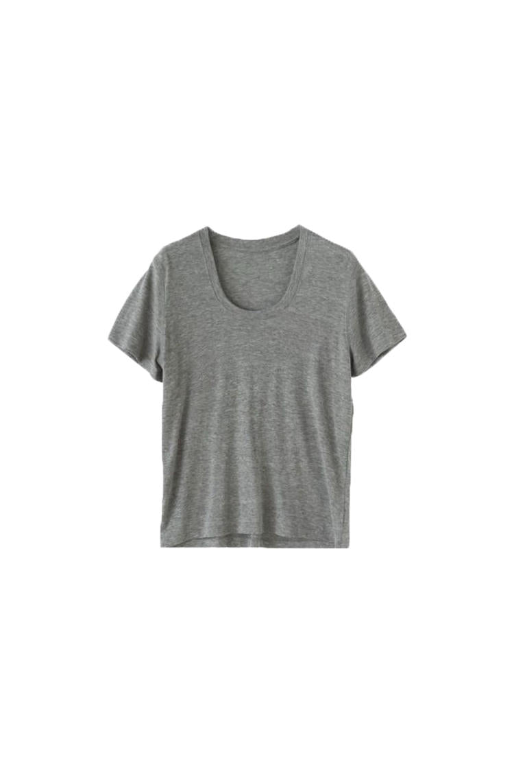 Minimalist round-neck T-shirt Tracymade 6（M） Grey