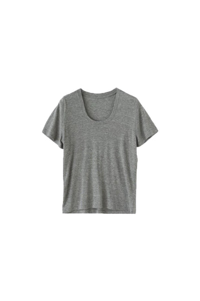 Minimalist round-neck T-shirt Tracymade 6（M） Grey