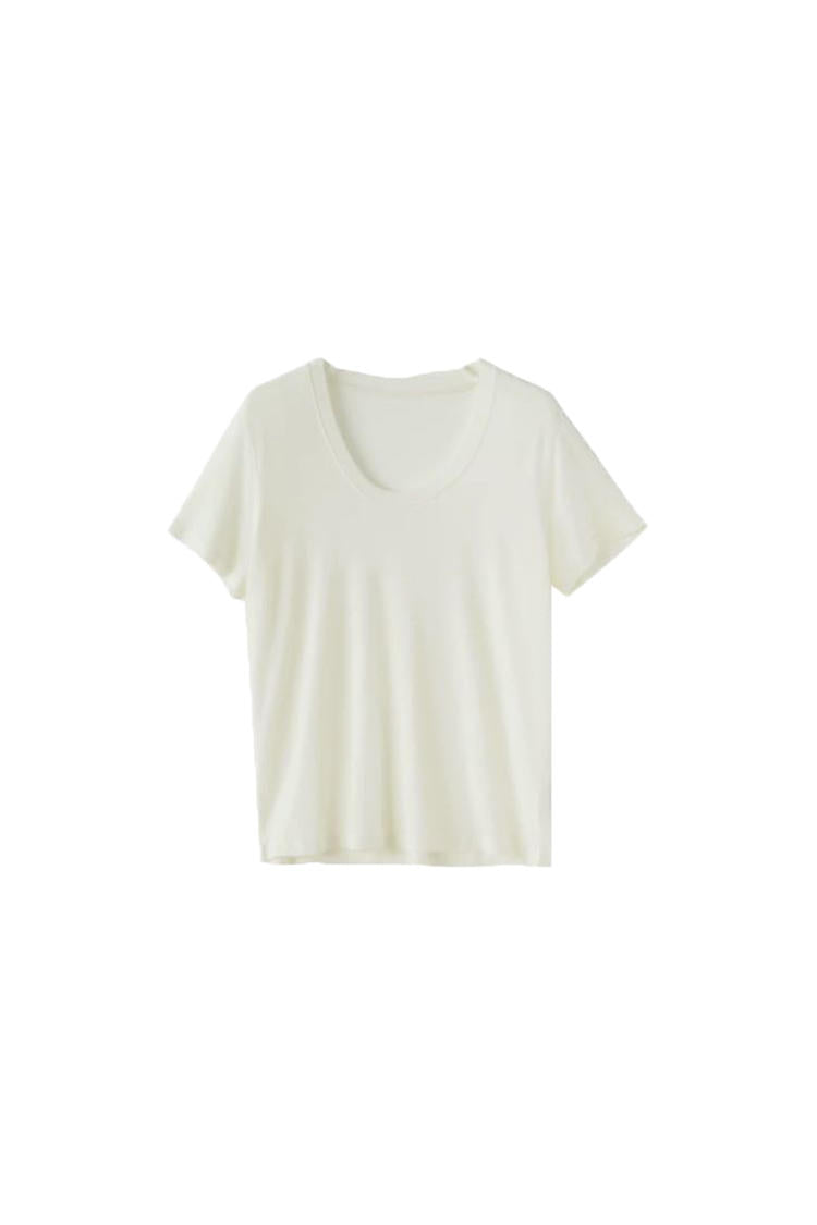 Minimalist round-neck T-shirt Tracymade 6（M） white