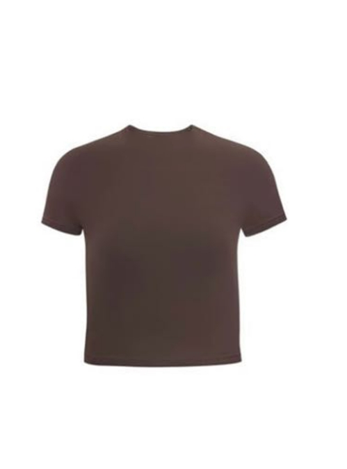 Quick-drying sun-protective stretch T-shirt top Tracymade 4（S） brown