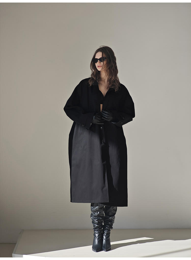 French-style casual cotton trench coat Tracymade