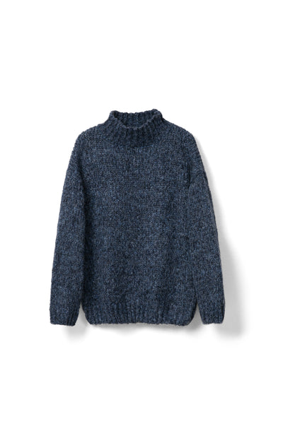 Turtleneck Sweater for spring and autumn Tracymade Free Size BLUE