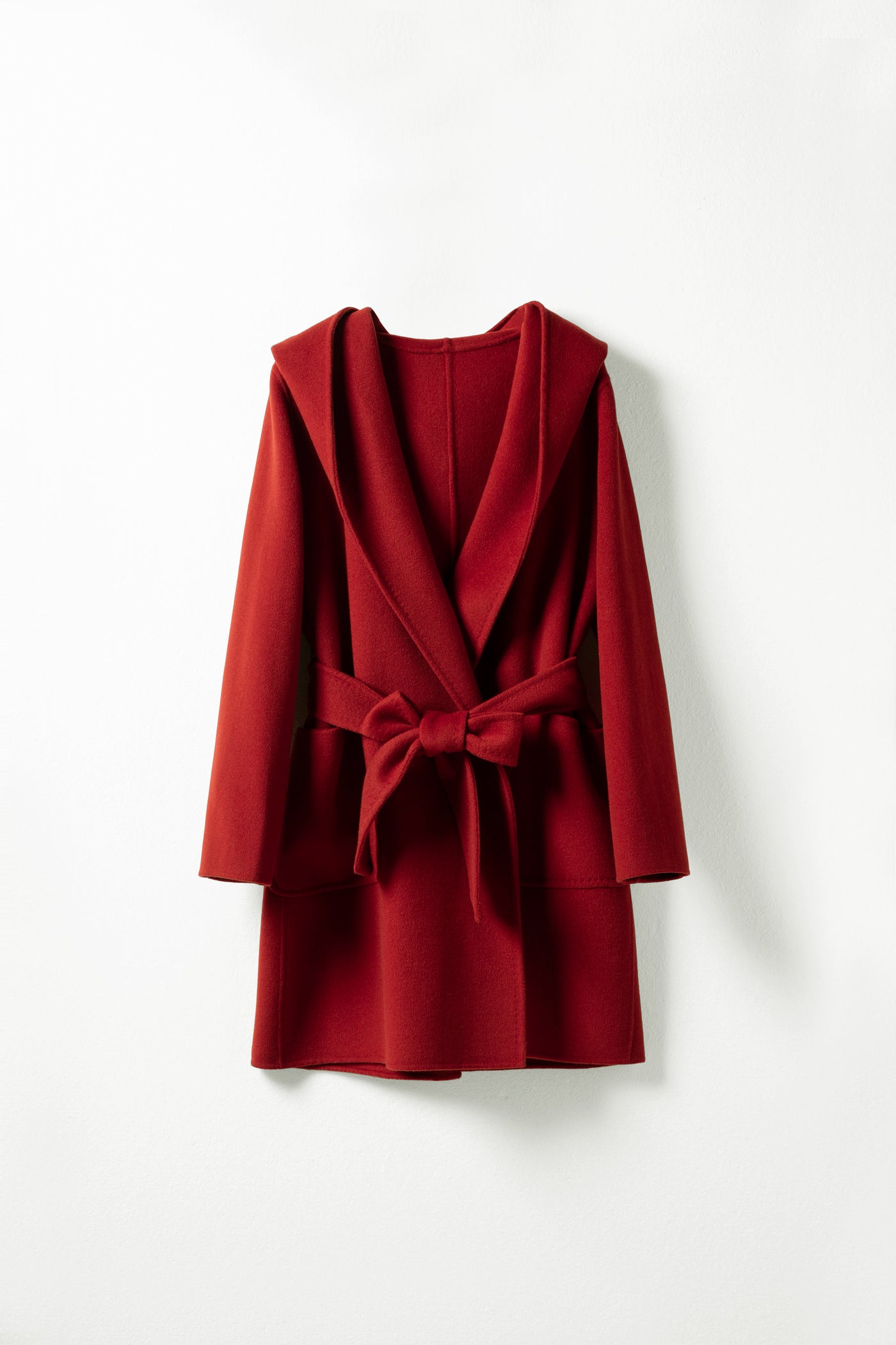 Wool Coat With Belt for winter Tracymade 4（S） red