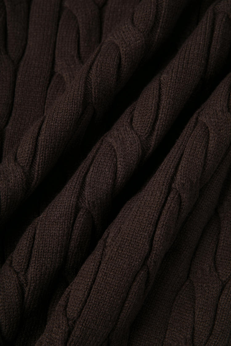 Lazy semi-open-neck loose knit sweater Tracymade