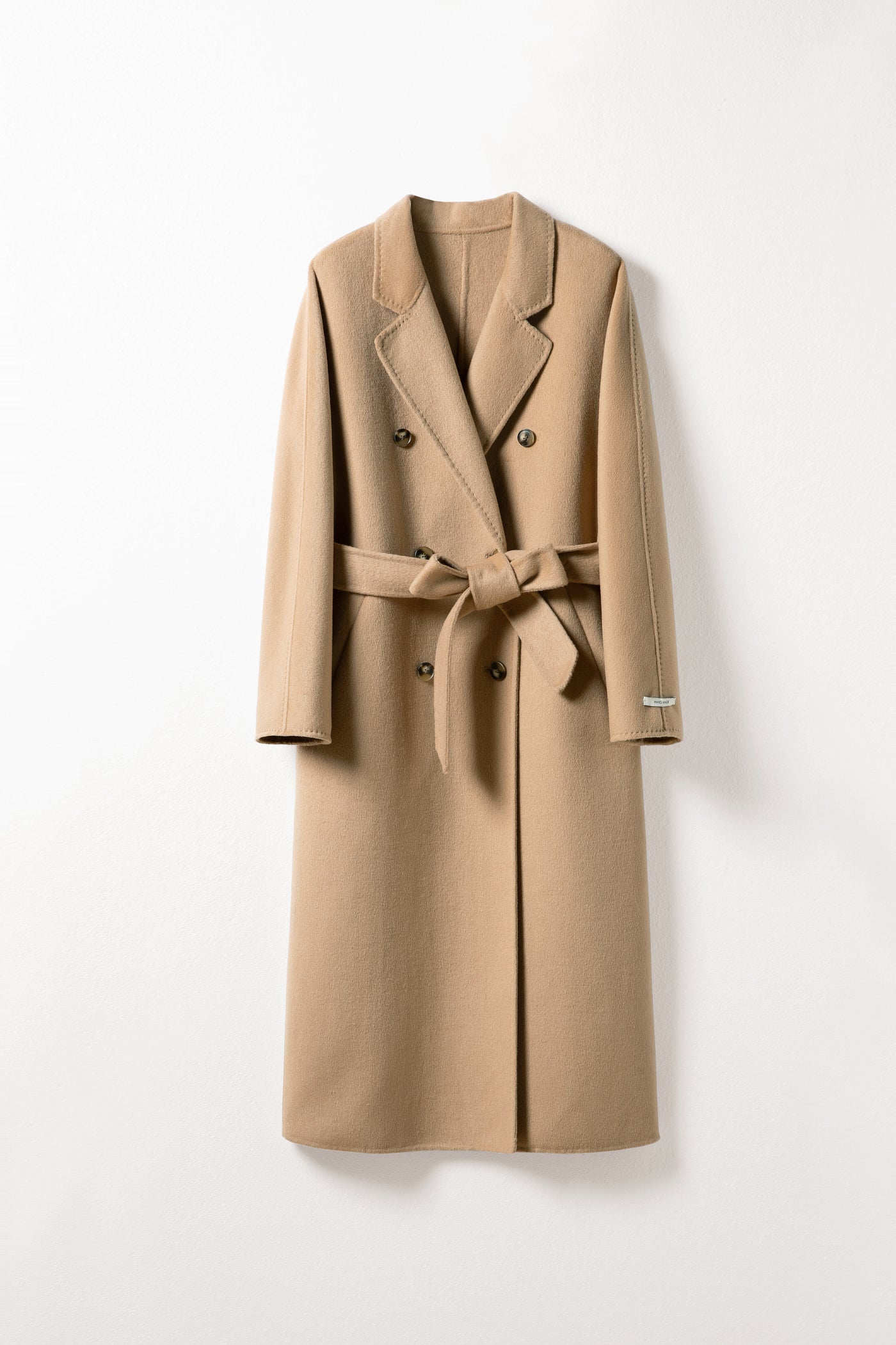 Plush Wool Coat With Belt Tracymade XS khaki