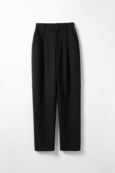Summer new loose fit straight high waist pants Tracymade 4（S） black